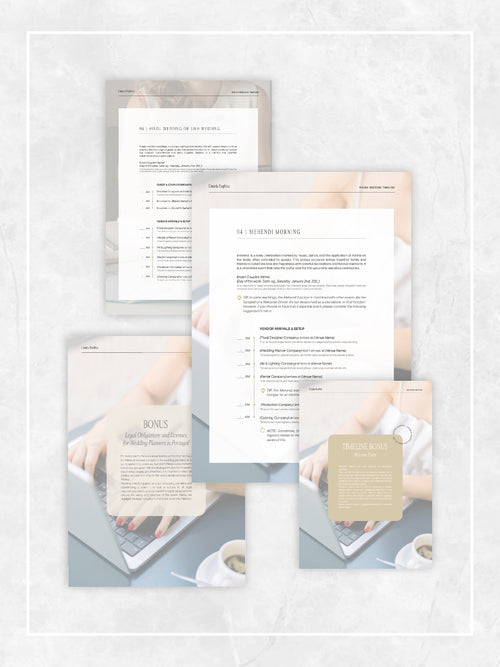 Indian Wedding Timeline - Multi-Day Structure